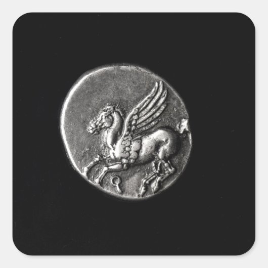Sticker Carré Revers de la pièce représentant Pegasus (Devant)