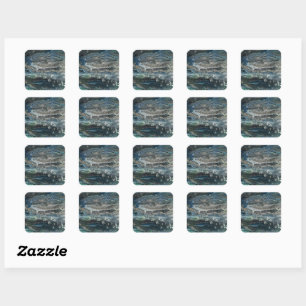Sticker Carré Rêves de la peinture abstraite Ocean'20