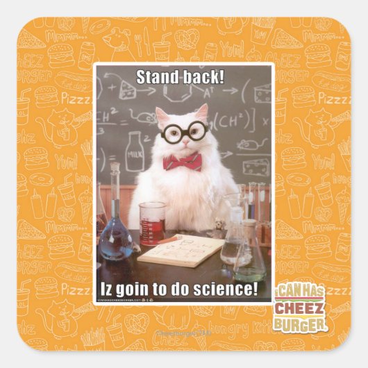 Sticker Carré Reviens ! (Devant)