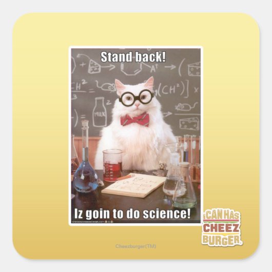 Sticker Carré Reviens ! (Devant)