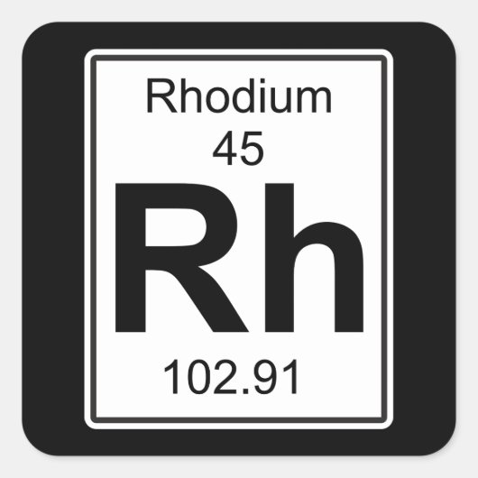 Sticker Carré Rh - Rhodium (Devant)
