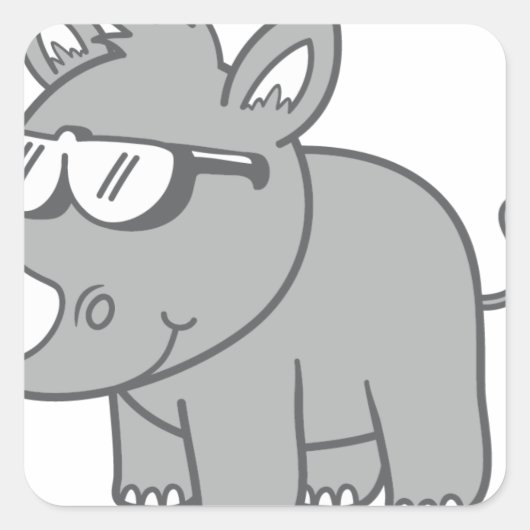 STICKER CARRÉ RHINO (Devant)