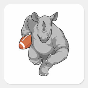 Sticker Carré Rhino de football