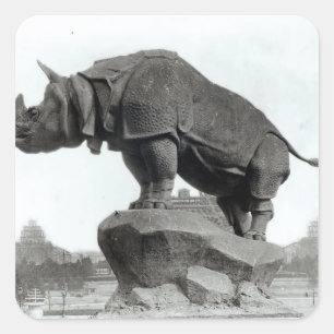 Sticker Carré Rhinoceros