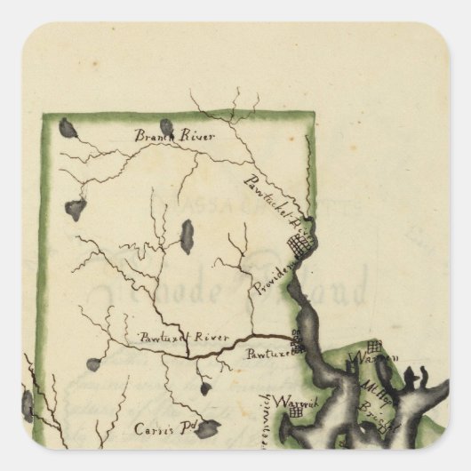 Sticker Carré Rhode Island 6 (Devant)