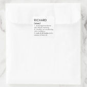 Sticker Carré Richard name, Editable name, Custom name (Sac)