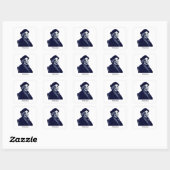 Sticker Carré Richard Wagner, bleu (Feuille)