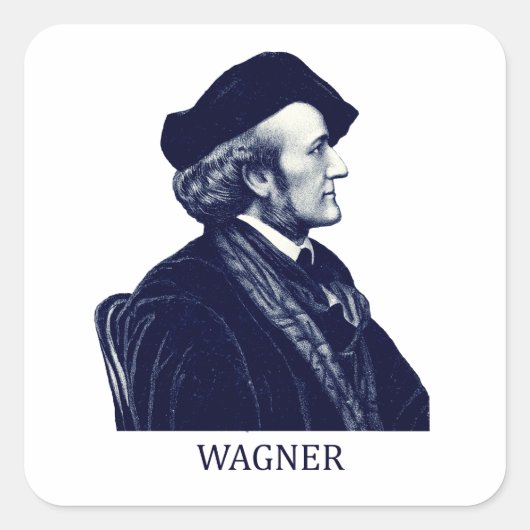Sticker Carré Richard Wagner, bleu (Devant)
