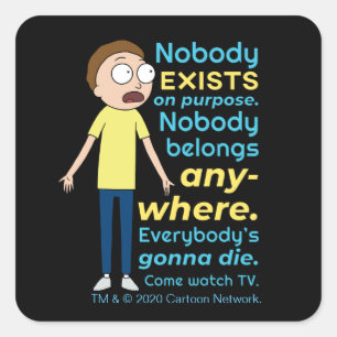 Sticker Carré RICK ET MORTY™   Personne N'Existe À Titre Excepti