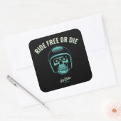Sticker Carré Ride Free or Die (Enveloppe)