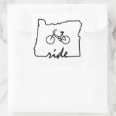 Sticker Carré Ride Oregon (Cyclisme) (Sac)