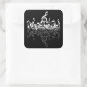 Sticker Carré Rien D'Autre Que Les Amateurs De Musique Treble St (Sac)