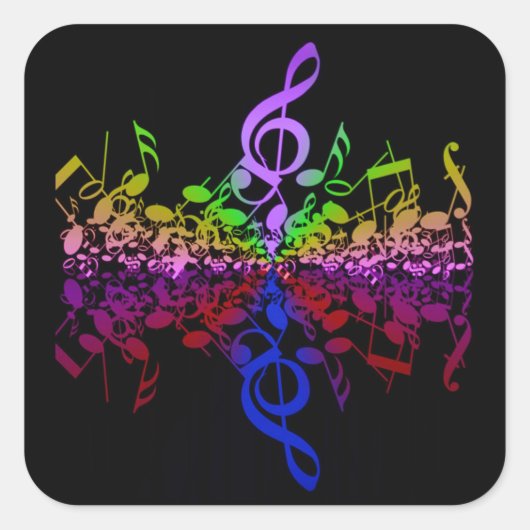 Sticker Carré Rien D'Autre Que Les Amateurs De Musique Treble St (Devant)
