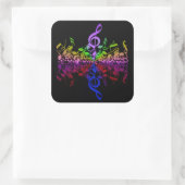 Sticker Carré Rien D'Autre Que Les Amateurs De Musique Treble St (Sac)