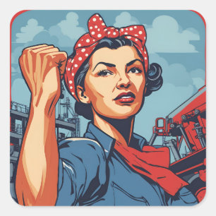 Sticker Carré Riley-Rose