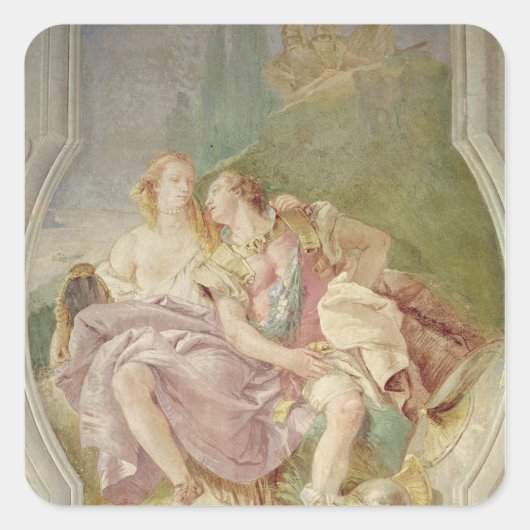 Sticker Carré Rinaldo Enchantée par Armida (Devant)