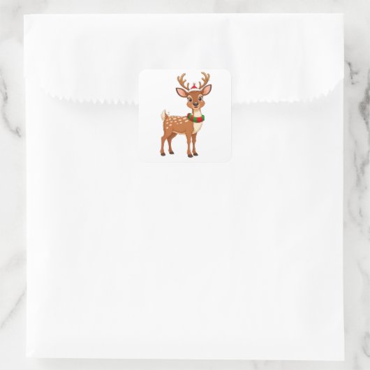 Sticker Carré Rindeer de dessin (Sac)