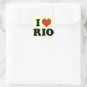 Sticker Carré rio de janeiro - J'aime Rio (Sac)