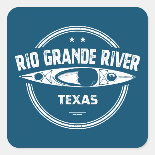 Sticker Carré Rio Grande River, Texas (Devant)