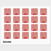 Sticker Carré Rising Sun Background – Retro Vintage Rays (Feuille)