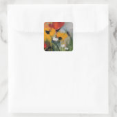 Sticker Carré Riverside – Prairie Abstraite Expressive (Sac)