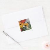 Sticker Carré Riverside – Prairie Abstraite Expressive (Enveloppe)