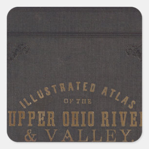 Sticker Carré Rivière et vallée de l'Ohio supérieur 11