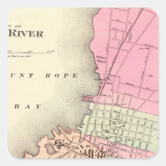 Sticker Carré Rivière Fall (Devant)