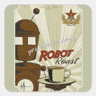 Sticker Carré Roast Robot