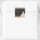 Sticker Carré Robe de Champagne Faux Parties scintillant Douce 1 (Sac)