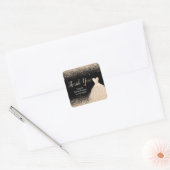 Sticker Carré Robe de Champagne Faux Parties scintillant Douce 1 (Enveloppe)