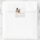 Sticker Carré Robe de mariée blanche Bohème élégante (Sac)