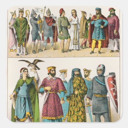 Sticker Carré Robe française (Devant)