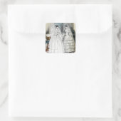 Sticker Carré Robe Mariage victorienne (Sac)