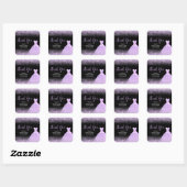 Sticker Carré Robe violette claire Faux Parties scintillant douc (Feuille)