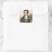Sticker Carré Robert Burns Portrait (Sac)