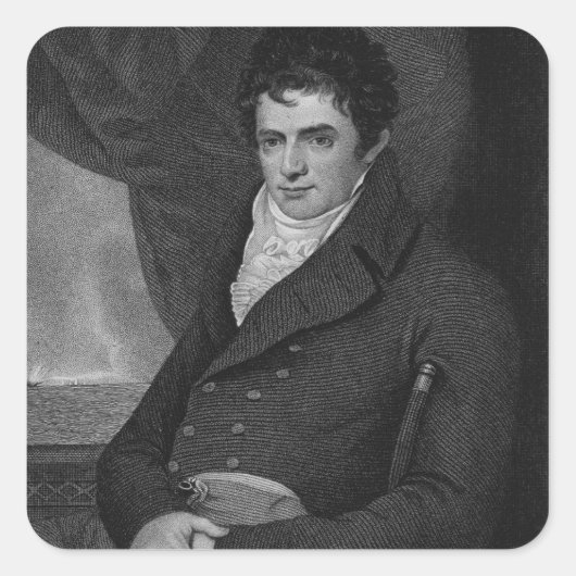 Sticker Carré Robert Fulton (1765-1815), gravé par George Park (Devant)