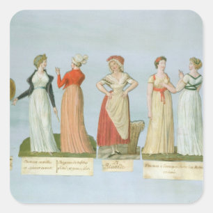 Sticker Carré Robes et costumes à la mode