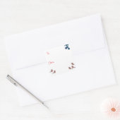 Sticker Carré Robins et Noël saint mignon (Enveloppe)