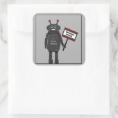 Sticker Carré Robot aimant Bacon (Sac)