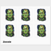 Sticker Carré Robot Frankenstein alias Monster de Frankenstein (Feuille)