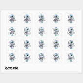 Sticker Carré Robot Mon Sarcasme est apprenti (Feuille)