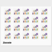 Sticker Carré Robot T-shirts et cadeaux d'anniversaire 3e (Feuille)