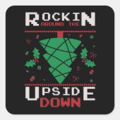 Sticker Carré Rocher Autour De L'Inverse Vers Le Bas (Devant)