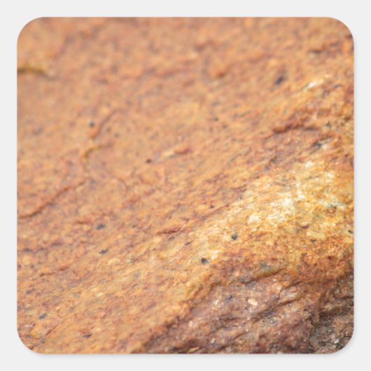 Sticker Carré Rocher de granit couleur rouille (Devant)