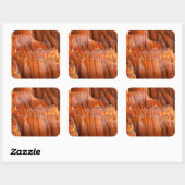 Sticker Carré Rocher Hoodoos à la lumière du matin (Feuille)