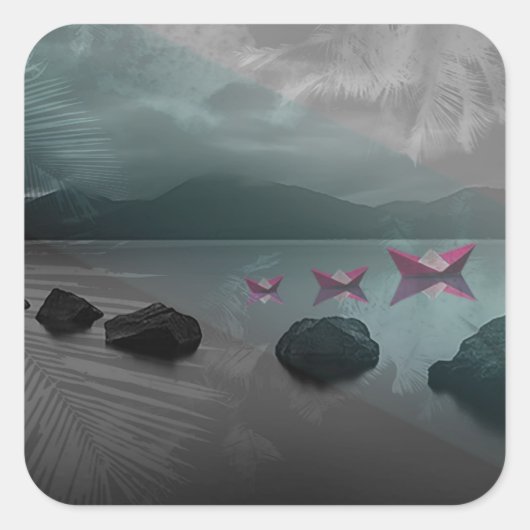 Sticker Carré Rochers (Devant)