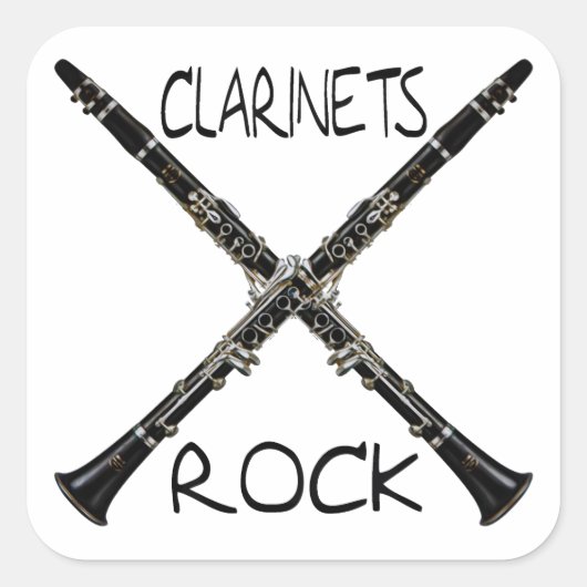 Sticker Carré Rock Clarinets (Devant)