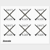 Sticker Carré Rock Clarinets (Feuille)
