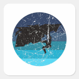 Sticker Carré Rock Escalade Climber Retro